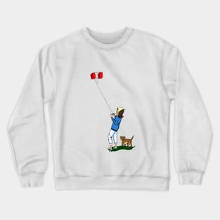 Kite Flying With A Friend Crewneck Sweatshirt